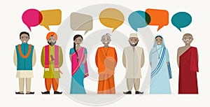 Indian people talk - different indian religious photo