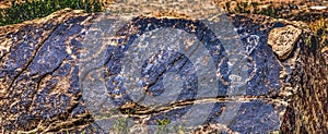 Indian Petroglyphs Puerco Pueblo Petrified Forest National Park Arizona