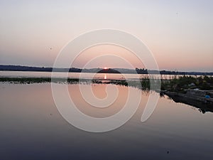 Indian Photo Evening Place Nature Sunrise and Clouds & Sky and Pond