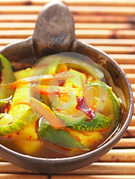 Indian pickled vegetables achar