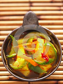 Indian pickled vegetables achar