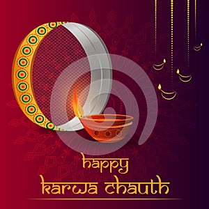 Indian Puja Thali for Karwa Chauth holiday festival of India