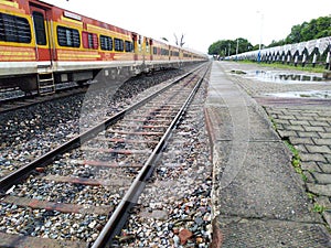 Indian railways standing on platform