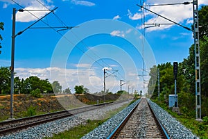 Indian Railways Track Beautiful View In Nature 2.