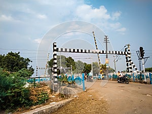 Indian railways track, train station