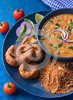 Indian Rajasthani cuisine- Dal baati choorma