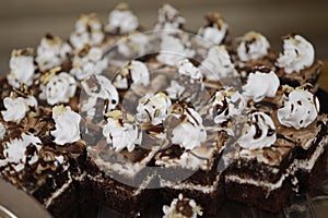 Indian reception wedding cake with roses and donuts.Beautiful wedding cake in Romantic styles