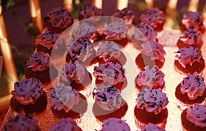 Indian reception wedding cake with roses and donuts.Beautiful wedding cake in Romantic styles