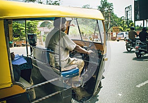 Indian ricksha driver