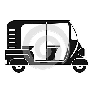 Indian rickshaw icon, simple style
