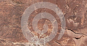 Indian rock art ancient engraving Utah 4K