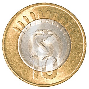 10 indian rupees coin photo