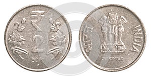 2 indian rupees coin photo