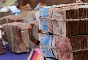 Indian rupees stack photo