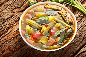 Indian sambar dish.