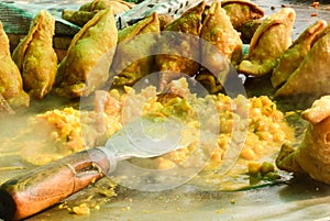 Indian Samosa and Chole