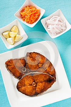 Indian seer fish fillets fry