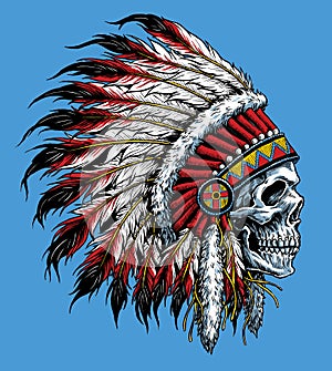 Indian skull vector illustration