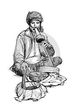 Indian snake charmer
