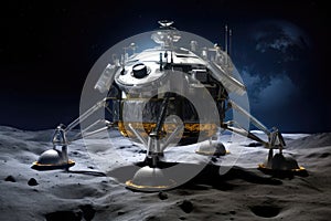 Indian spacecraft at the south pole of the moon