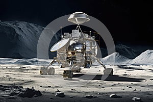 Indian spacecraft at the south pole of the moon