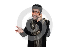 Indian speaking on phone 3