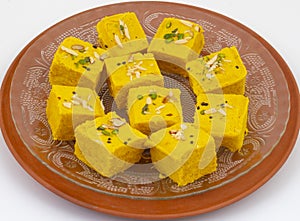 Indian Special Traditional Sweet Food Soan Papdi