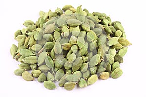 Indian spices fresh cardamom background.