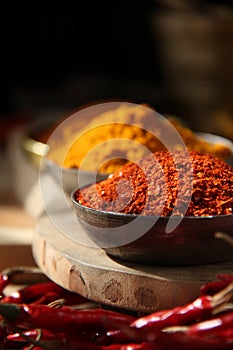 Indian Spices. Red Chilly photo