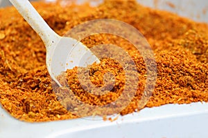 Indian spices turmeric chilli powder