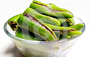 Indian Spicy Green Chilli Pickle Also Know as Mirchi Ka Achaar