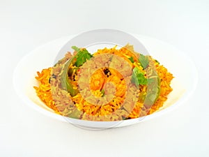 Indian spicy Shrimp fried Rice.
