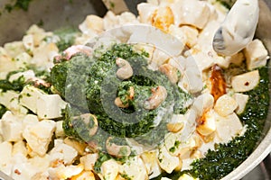 Indian spinach dish with cheese