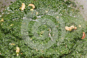 Indian spinach dish with nuts