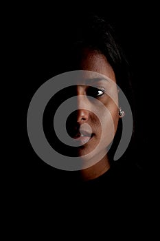 Indian split light face