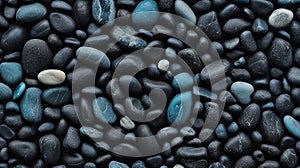 An indian stone background with black and teal rocks, in the style of dark indigo and dark gray.Generative AI