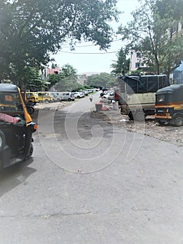 Indian Street Car parking Image