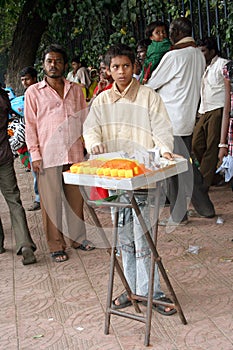 Indian street food vendor