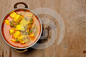 Indian style cottage cheese dish or curry