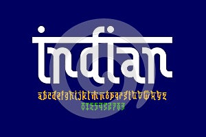 Indian style Latin font photo