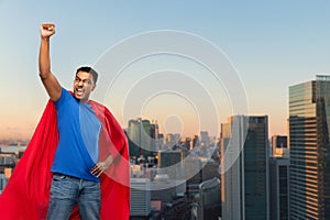 Indian superhero makes winning gesture in city