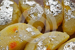 An Indian sweet called malai sandwich