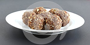 Indian Sweet Dish Dry Fruits and Nuts Laddu