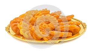 Indian Sweet Food Imarti on white Background