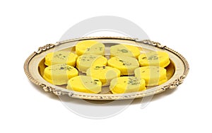 Indian Sweet Food Kesar Peda