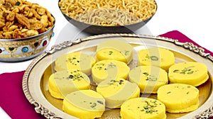 Indian Sweet Food Kesar Peda