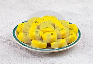 Indian Sweet Food Kesar Peda