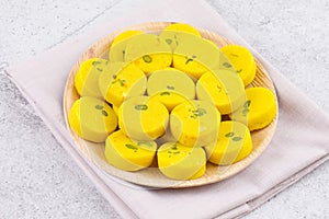 Indian Sweet Food Kesar Peda