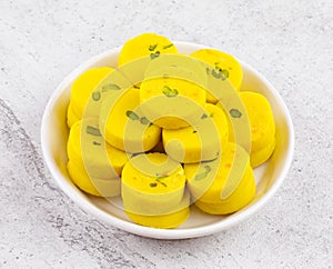 Indian Sweet Food Kesar Peda