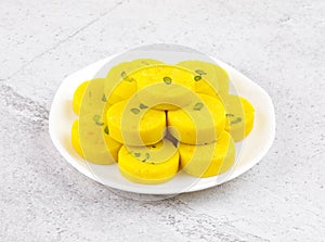 Indian Sweet Food Kesar Peda